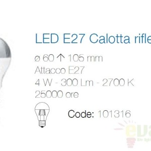 Bec LED E27 4W CROMO 101316 67226 universul-luminii.ro
