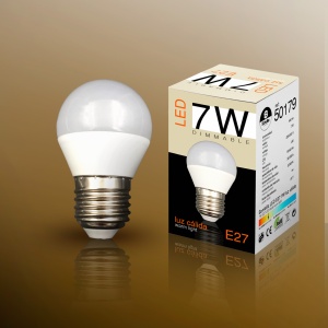 Bec LED E27 DIMABIL, 7W 3000K lumina calda Globe opal SV-50179 43656 universul-luminii.ro