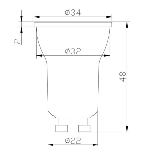 Bec LED MINI GU10 4W 4000K 330lm - Img 2