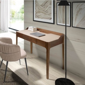 Birou deosebit design LUX Walnut-Leatherette
