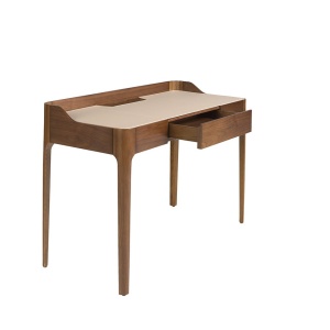 Birou deosebit design LUX Walnut-Leatherette - Img 7