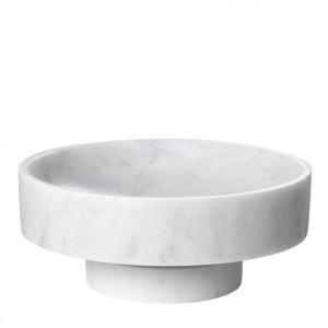 Bol/ Obiect decorativ din marmura Santiago alb 114611 HZ