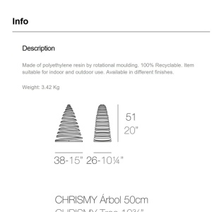 Brad Decorativ CHRISMY 0,5m ILUMINAT LED, 49070W Vondom 44816 universul-luminii.ro