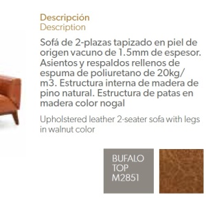 Canapea 2 locuri, eleganta design italian Griselda AC-KF1016-2P - Img 3