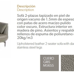 Canapea 2 locuri eleganta, design italian Marylin AC-KF2020-2P-M5655 - Img 2