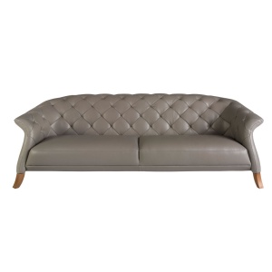 Canapea 3 locuri design LUX Chester Grey Leather - Img 4