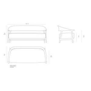 Canapea 3 locuri exterior AFRICA SOFA 3 lucios - Img 19