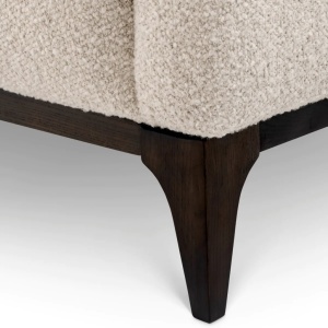 Canapea confortabila design LUX Brannan, Boucle chalk white - Img 8