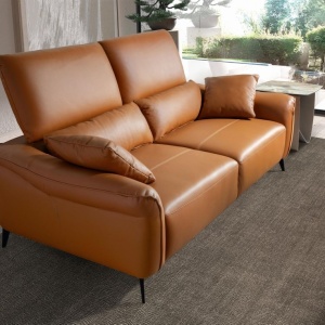 Canapea design LUX 2 locuri Brown Leather - Img 9