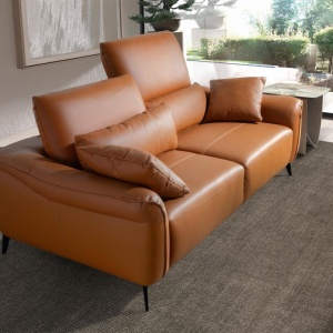 Canapea design LUX 3 locuri Brown Leather - Img 2