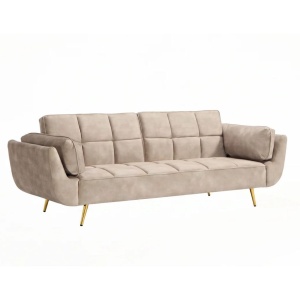 Canapea extensibila BOUTIQUE 215cm catifea champagne beige - Img 2