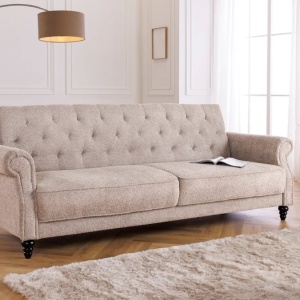 Canapea extensibila, Tesatura Boucle Greige, Maison Belle Affaire 220cm A-44236 VC - Img 6