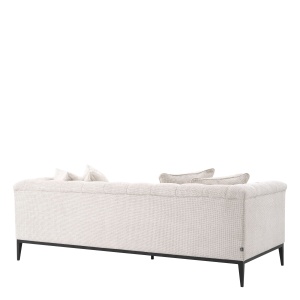 Canapea fixa design LUX cu aspect Chesterfield Cesare, lyssa off-white - Img 3