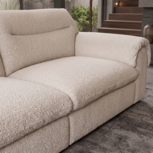 Canapea mare SIXTH SENSE 245cm cu 4 locuri, material boucle bej - Img 3