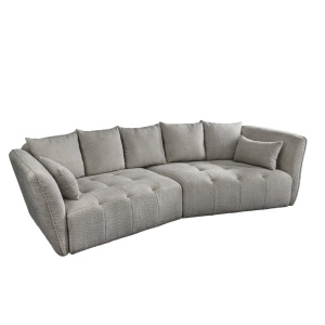 Canapea mare, Tesatura boucle gri, ROYAL 295cm