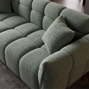 Canapea XXL CLOUD 260cm, material boucle verde salvie - Img 3