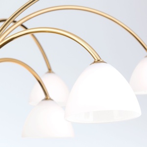 Candelabru 15 brate elegant design modern OPALDESIGN, auriu mat - Img 3