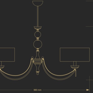 Candelabru 2 brate elegant design clasic Zaffiro - Img 2