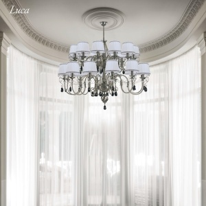 Candelabru 24 brate design clasic realizata manual, Cristal Swarovski Luca - Img 7