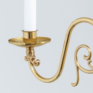 Candelabru 3 brate design clasic FLAMISCH, alama lucioasa - Img 4
