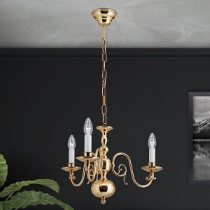Candelabru 3 brate design clasic FLAMISCH, alama lucioasa - Img 7