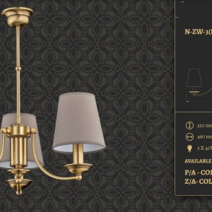 Candelabru 3 brate design clasic realizat manual N - Img 2