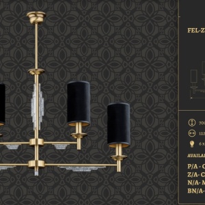 Candelabru 4 brate realizat manual Fellino 87546 universul-luminii.ro