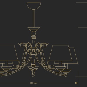 Candelabru 5 brate design clasic realizat manual CASAMIA - Img 3