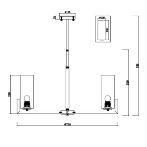 Candelabru 8 brate design modern Fortano MYMOD089PL-08BS - Img 3