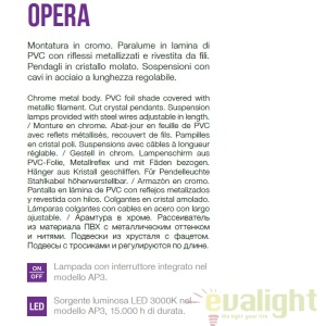 Candelabru clasic / Lustra design elegant OPERA SP4 bianco 182179 - Img 2