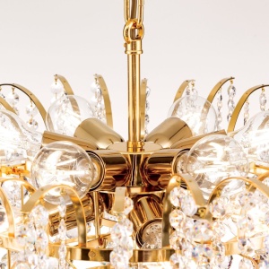Candelabru cristal Asfour design lux KRISTALL KLASSISCH 10L gold/clear 239376 universul-luminii.ro
