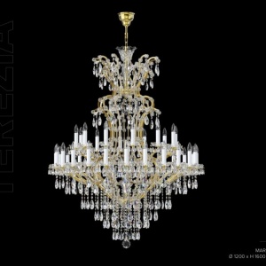 Candelabru Cristal Bohemia Exclusive 36 brate MARIA TEREZIA 74 - Img 2