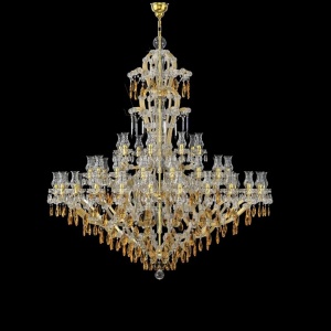 Candelabru Cristal Bohemia Exclusive 48 brate MARIA TEREZIA AUREA