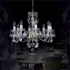 Candelabru Cristal Bohemia Exclusive 8 brate, diam. 58cm TIFFANI VIII CE 53216 universul-luminii.ro