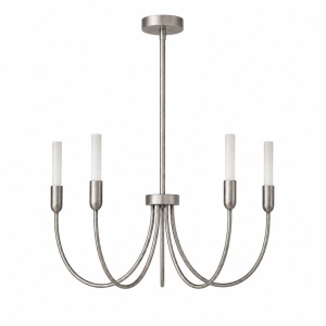 Candelabru cu 5 brate AUGUSTINE nickel/alb