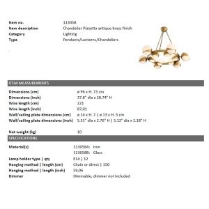 Candelabru deosebit design LUX Piazetta, 90cm 113058 HZ - Img 14