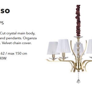 Candelabru design clasic PEGASO SP5 alama 197722 66276 universul-luminii.ro