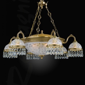 Candelabru design clasic realizat manual din alama si Cristal Scholer 6200 105266 universul-luminii.ro