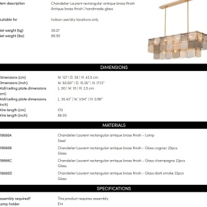 Candelabru design LUX, Sticla, Alama Antic, Laurent - Img 12