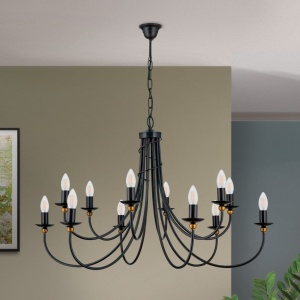 Candelabru design rustic cu 12 brate Giovanni LU 1632/6+6 Antik OR - Img 6
