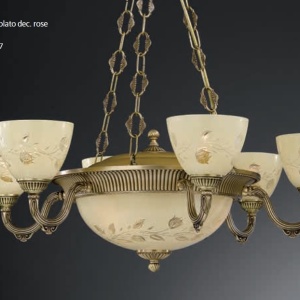 Candelabru din alama 6 brate design italian 9L 6258 102156 universul-luminii.ro