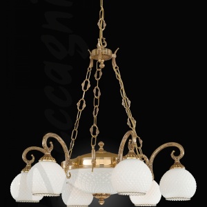 Candelabru din alama clasic 6+2L design italian 8500 107616 universul-luminii.ro