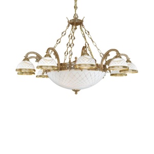 Candelabru din alama design italian 10+4L 7102 107336 universul-luminii.ro