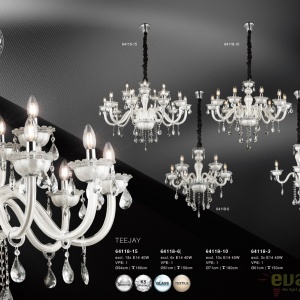 Candelabru elegant cu 3 brate design clasic Teejay 64118-3 GL - Img 3