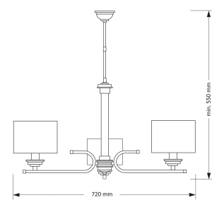 Candelabru elegant design modern Bolt 79536 universul-luminii.ro