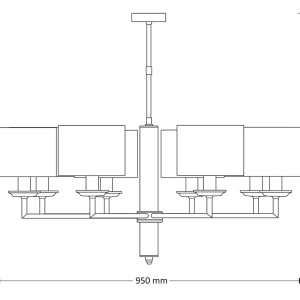 Candelabru elegant design modern realizat manual Modesto 79696 universul-luminii.ro