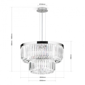 Candelabru, Lustra LED design LUX PRISM, chrome 197286 universul-luminii.ro
