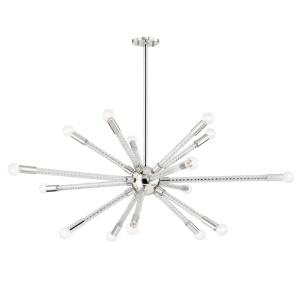 Candelabru, lustra suspendata, design modern PIPPIN nichel lucios
