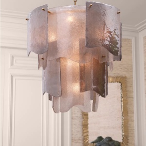 Candelabru LUX design deosebit Asinara S, sticla fumurie 143706 universul-luminii.ro