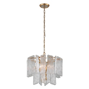 Candelabru LUX design deosebit PIEMONTE lucrat manual, cu 4 surse de lumina - Img 2